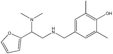 4-({[2-(dimethylamino)-2-(furan-2-yl)ethyl]amino}methyl)-2,6-dimethylphenol 结构式