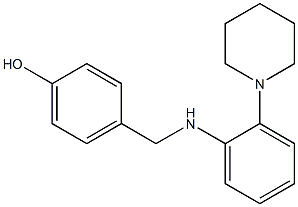 4-({[2-(piperidin-1-yl)phenyl]amino}methyl)phenol 结构式