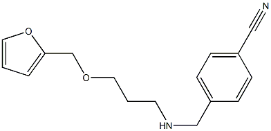 4-({[3-(furan-2-ylmethoxy)propyl]amino}methyl)benzonitrile 结构式