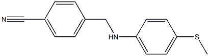 4-({[4-(methylsulfanyl)phenyl]amino}methyl)benzonitrile 结构式