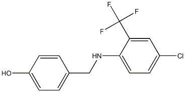 4-({[4-chloro-2-(trifluoromethyl)phenyl]amino}methyl)phenol 结构式