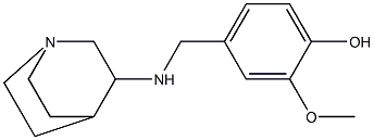 4-({1-azabicyclo[2.2.2]octan-3-ylamino}methyl)-2-methoxyphenol 结构式