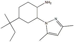 4-(1,1-dimethylpropyl)-2-(3,5-dimethyl-1H-pyrazol-1-yl)cyclohexanamine 结构式
