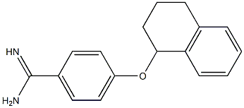4-(1,2,3,4-tetrahydronaphthalen-1-yloxy)benzene-1-carboximidamide 结构式