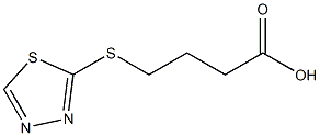 4-(1,3,4-thiadiazol-2-ylsulfanyl)butanoic acid 结构式