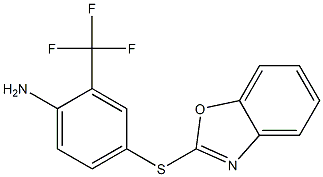 4-(1,3-benzoxazol-2-ylsulfanyl)-2-(trifluoromethyl)aniline 结构式