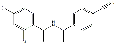 4-(1-{[1-(2,4-dichlorophenyl)ethyl]amino}ethyl)benzonitrile 结构式