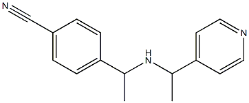 4-(1-{[1-(pyridin-4-yl)ethyl]amino}ethyl)benzonitrile 结构式