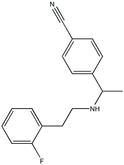 4-(1-{[2-(2-fluorophenyl)ethyl]amino}ethyl)benzonitrile 结构式