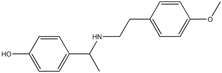 4-(1-{[2-(4-methoxyphenyl)ethyl]amino}ethyl)phenol 结构式