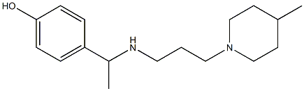 4-(1-{[3-(4-methylpiperidin-1-yl)propyl]amino}ethyl)phenol 结构式