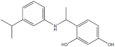 4-(1-{[3-(propan-2-yl)phenyl]amino}ethyl)benzene-1,3-diol 结构式