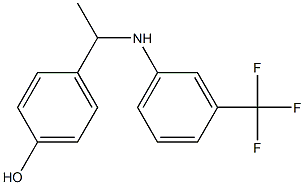 4-(1-{[3-(trifluoromethyl)phenyl]amino}ethyl)phenol 结构式