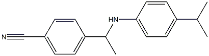 4-(1-{[4-(propan-2-yl)phenyl]amino}ethyl)benzonitrile 结构式