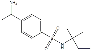 4-(1-aminoethyl)-N-(2-methylbutan-2-yl)benzene-1-sulfonamide 结构式