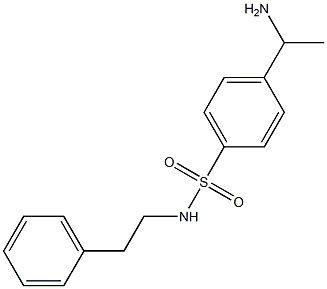 4-(1-aminoethyl)-N-(2-phenylethyl)benzene-1-sulfonamide 结构式