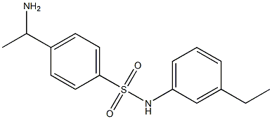 4-(1-aminoethyl)-N-(3-ethylphenyl)benzene-1-sulfonamide 结构式