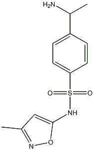 4-(1-aminoethyl)-N-(3-methyl-1,2-oxazol-5-yl)benzene-1-sulfonamide 结构式