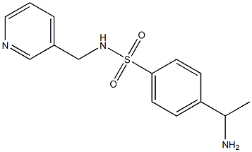 4-(1-aminoethyl)-N-(pyridin-3-ylmethyl)benzene-1-sulfonamide 结构式