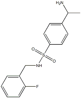 4-(1-aminoethyl)-N-[(2-fluorophenyl)methyl]benzene-1-sulfonamide 结构式