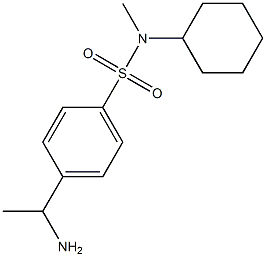 4-(1-aminoethyl)-N-cyclohexyl-N-methylbenzene-1-sulfonamide 结构式