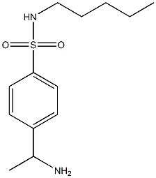 4-(1-aminoethyl)-N-pentylbenzene-1-sulfonamide 结构式