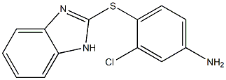 4-(1H-1,3-benzodiazol-2-ylsulfanyl)-3-chloroaniline 结构式