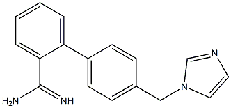 4'-(1H-imidazol-1-ylmethyl)-1,1'-biphenyl-2-carboximidamide 结构式