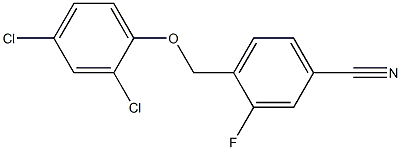 4-(2,4-dichlorophenoxymethyl)-3-fluorobenzonitrile 结构式