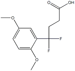 4-(2,5-dimethoxyphenyl)-4,4-difluorobutanoic acid 结构式