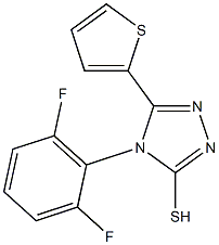 4-(2,6-difluorophenyl)-5-(thiophen-2-yl)-4H-1,2,4-triazole-3-thiol 结构式