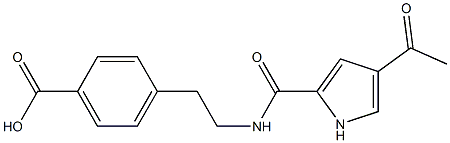 4-(2-{[(4-acetyl-1H-pyrrol-2-yl)carbonyl]amino}ethyl)benzoic acid 结构式