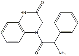 4-(2-amino-2-phenylacetyl)-1,2,3,4-tetrahydroquinoxalin-2-one 结构式