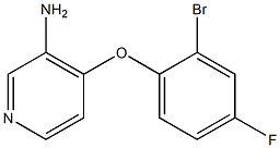 4-(2-bromo-4-fluorophenoxy)pyridin-3-amine 结构式