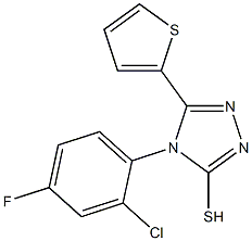 4-(2-chloro-4-fluorophenyl)-5-(thiophen-2-yl)-4H-1,2,4-triazole-3-thiol 结构式