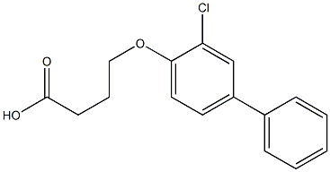 4-(2-chloro-4-phenylphenoxy)butanoic acid 结构式