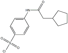 4-(2-cyclopentylacetamido)benzene-1-sulfonyl chloride 结构式