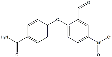 4-(2-formyl-4-nitrophenoxy)benzamide 结构式