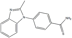 4-(2-methyl-1H-1,3-benzodiazol-1-yl)benzene-1-carbothioamide 结构式