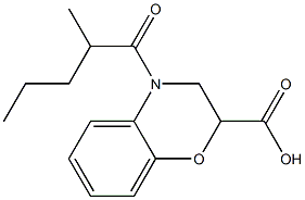 4-(2-methylpentanoyl)-3,4-dihydro-2H-1,4-benzoxazine-2-carboxylic acid 结构式