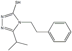 4-(2-phenylethyl)-5-(propan-2-yl)-4H-1,2,4-triazole-3-thiol 结构式