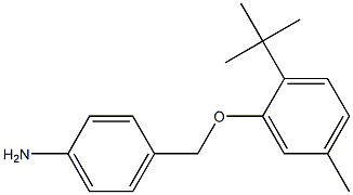 4-(2-tert-butyl-5-methylphenoxymethyl)aniline 结构式