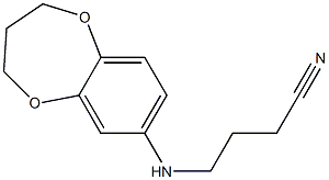 4-(3,4-dihydro-2H-1,5-benzodioxepin-7-ylamino)butanenitrile 结构式