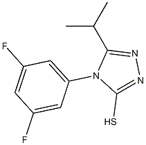 4-(3,5-difluorophenyl)-5-(propan-2-yl)-4H-1,2,4-triazole-3-thiol 结构式