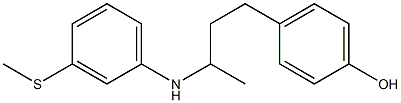 4-(3-{[3-(methylsulfanyl)phenyl]amino}butyl)phenol 结构式