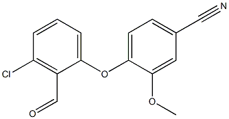 4-(3-chloro-2-formylphenoxy)-3-methoxybenzonitrile 结构式