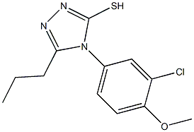 4-(3-chloro-4-methoxyphenyl)-5-propyl-4H-1,2,4-triazole-3-thiol 结构式