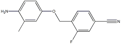 4-(4-amino-3-methylphenoxymethyl)-3-fluorobenzonitrile 结构式