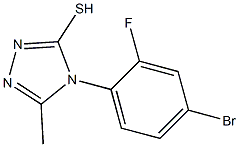 4-(4-bromo-2-fluorophenyl)-5-methyl-4H-1,2,4-triazole-3-thiol 结构式