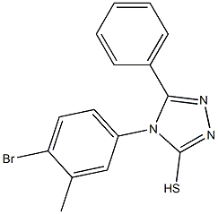 4-(4-bromo-3-methylphenyl)-5-phenyl-4H-1,2,4-triazole-3-thiol 结构式